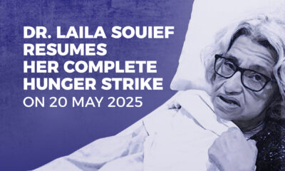 Dr. Laila Souief resumes her complete hunger strike on 20 May 2025