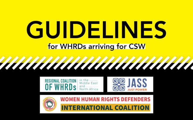 Guidelines for WHRDs arriving for CSW